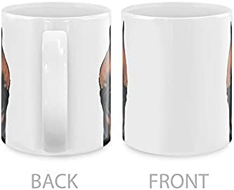 MUGBREW Black Rust Doberman Pinscher – Taza de café de cerámica para perro, 11 onzas