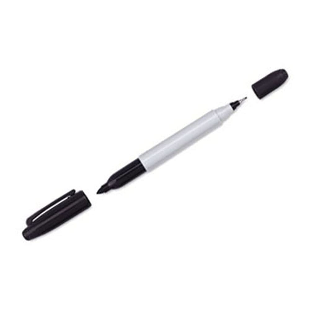 Diversified Biotech TNY-Twin Twin Tip Teeny Writer, 1 pulgada de altura, 1 pulgada de ancho, 1 pulgada de largo, vidrio de borosilicato, negro