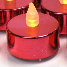 BANBERRY DESIGNS Juego de 24 velas LED sin llama, funciona con pilas, decoración de mesa para bodas, fiestas, Navidad, día de San Valentín