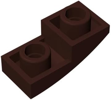 Classic Building Slope Curvada 2x1x23 Invertida, 200 piezas de azufaifo marrón a granel, compatible con piezas y piezas Lego 24201 (color azufaifa