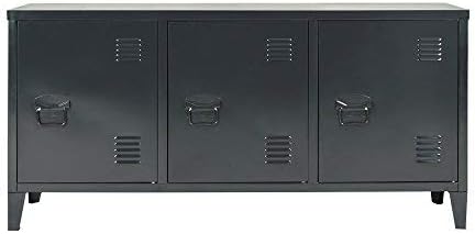 HouseinBox – Armario de almacenamiento de archivos para oficina (metal, 3 puertas, 3 en 1, 2 estantes, patas desmontables)