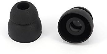 10pcs Negro Doble Brida Reemplazo Auriculares Silicona Auriculares EarTips 0.161 in Conector (Se adapta a PowerBeats 2 inalámbricos)