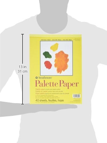 Strathmore Bloc de papel de paleta serie 300, encuadernado con cinta, 9 x 12 pulgadas, 40 hojas (41 libras2.36 oz), papel de artista para adultos y