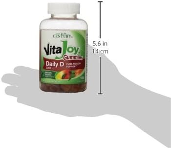 21st Century VitaJoy Daily Vitamina D3 50 mcg (2,000 UI) Gomitas, melocotón, 120 unidades