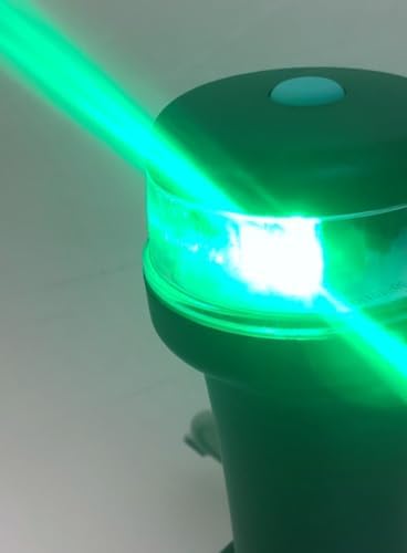 Pactrade Marine Luz de navegación de carcasa negra LED 3 AA funciona con pilas verde y rojo con adaptador barco inflable sin base adhesiva de