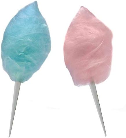 The Candery Paquete de máquina de algodón de azúcar y hilo dental, estilo brillante y colorido, caramelo sin azúcar, hilo de azúcar, para fiestas de