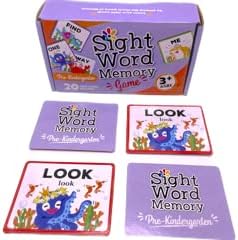 Juego de memoria de palabras a la vistajuego de combinación. Lectura y desarrollo del lenguaje para los grados Pre-Kindergarten a Segundo Grado.
