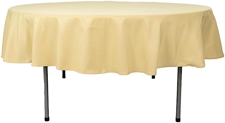 Balsa Circle Mantel redondo color champán de 90 pulgadas de poliéster de alta calidad, para bodas, fiestas, banquetes, recepciones, eventos, cocina,