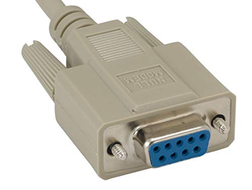 Cable de módem nulo DB9 hembra a DB25 macho (10 pies (1 paquete))