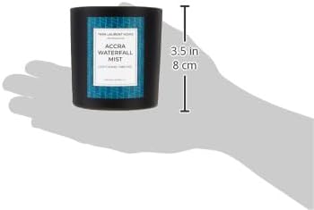 Vela de soja de lujo perfumada Open Caravan Collection  Bruma de cascada de Accra  Mezcla de té blanco y bergamota  Mecha única de 11 onzas  Largo