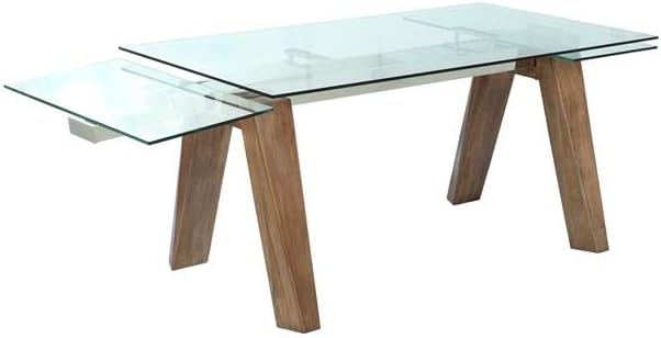 Milan Esmeralda – Juego de comedor de 5 piezas de chapa de nogal con sillas de madera blanca de 2 tonos
