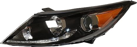 Conjunto de faros halógenos para 2013 2014 2015 2016 Kia Sportage wLED DRL, reemplazo lateral del conductor, faro delantero de repuesto de fábrica