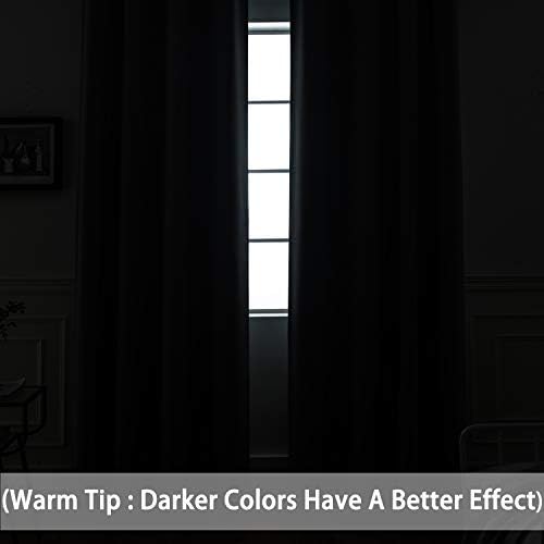 Yakamok – Cortinas blackout para habitación, con ojales, térmicas, para oscurecer la habitación o sala, juego de 2 paneles