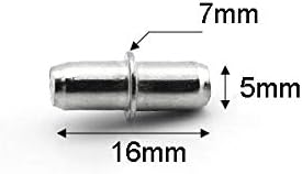 20 piezas de 0.197 x 0.630 in para estantes con acabado niquelado ajustable, soporte para estantes de muebles, armario, armario, estantería,
