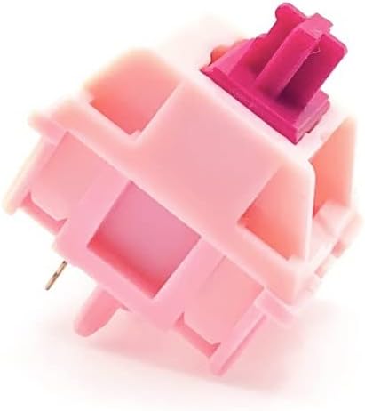 KTT Darling Interruptores extendidos POM Stem Rosa 5Pin 1.59 oz Interruptor lineal para teclado mecánico de juegos personalizado (Tamaño  30 piezas)