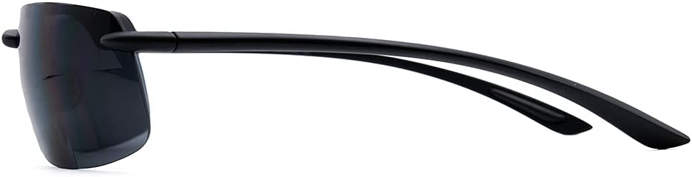 VITENZI Bifocal Sunglasses Semi Rimless Wraparound Reading Sun Tinted Glasses with Readers – Monza