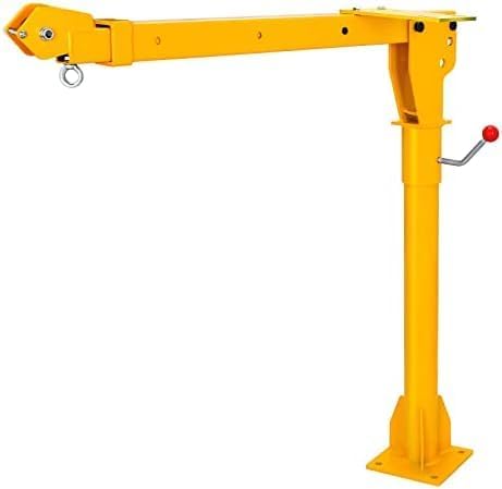 Grúa plegable montada en camión del torno de 1100 libras, grúas de horca de acero pintado de la camioneta de la camioneta giratoria 360 (grúa davit)