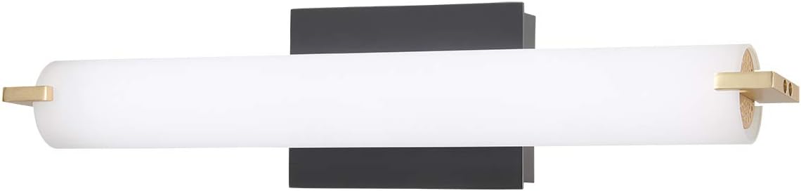 George Kovacs P5044-CLHG-L Tubo LED Luz de baño en carbónoro miel, 20 vatios, 92CRI, 3000K CCT, 1344 lúmenes, regulable