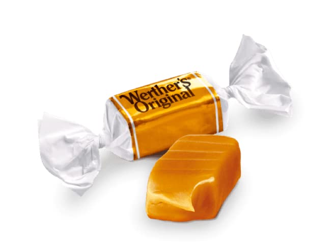 Werther’s – Caramelo duro de caramelo original envuelto individualmente, cremoso, suave y liso, caja de golosinas incluida (caramelos cremosos