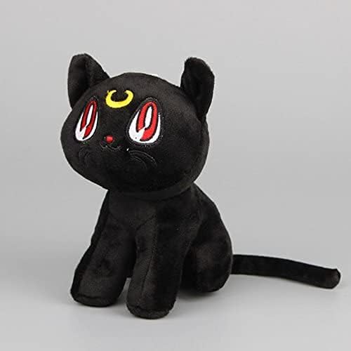 Nueva Mulitcolored Sailor Moon Cat Luna Cat Peluche Muñeca de peluche Figura de juguete 12 pulgadas (negro)