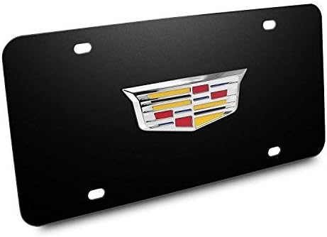 Hecho para Cadillac Crest nuevo logotipo de metal 3D placa de acero inoxidable negro