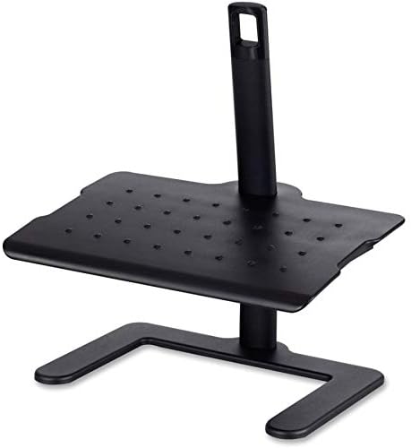 Safco 2129BL Reposapiés ajustable, negro, 20 pulgadas de ancho x 14.25 pulgadas de profundidad x 21.5 pulgadas de alto