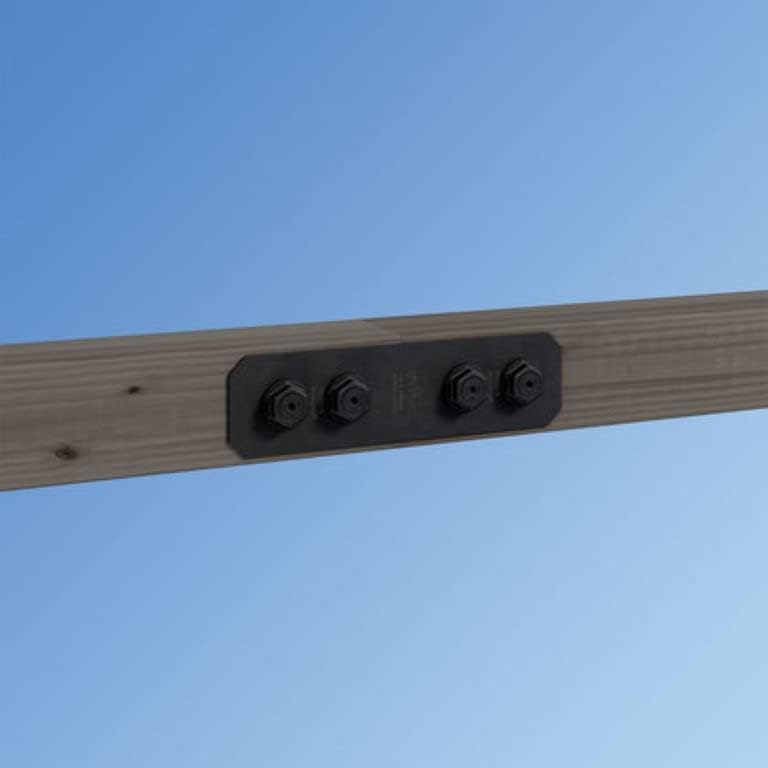Simpson Strong Tie APVST412 Outdoor Accents Avant Collection ZMAX, correa negra con recubrimiento en polvo para 4X, paquete de 8