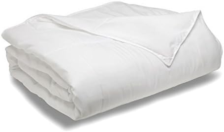 Acolchado Natural Comfort blanco con funda de microfibra en relieve y relleno de plumón liviano, Poliéster & Mezcla de poliéster, Blanco, King