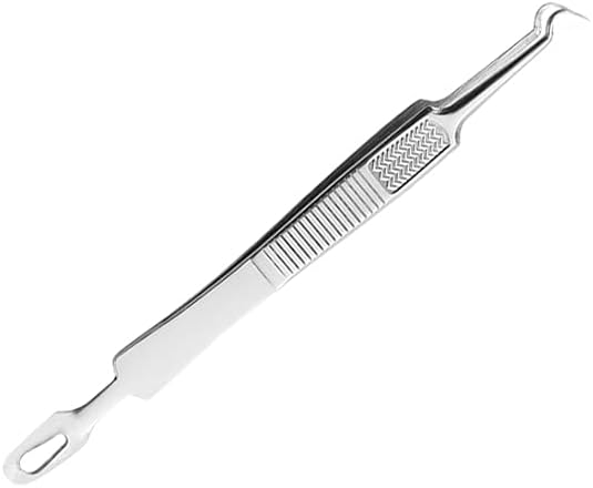 WOIWO Pinzas de acero inoxidable de doble extremo para el acné, pinza para el acné, herramienta de belleza para el codo, espinilla, 2 uds
