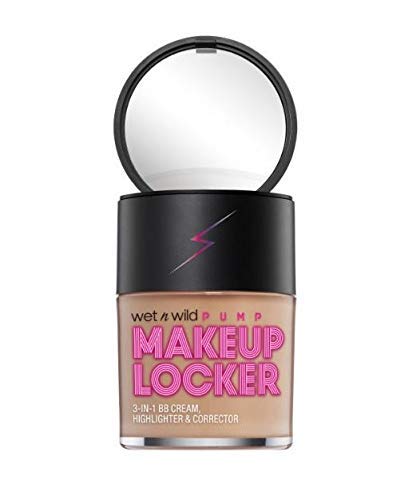 Wet N Wild Taquilla de maquillaje – Crema BB transparente 3 en 1, iluminador y corrector (luz justa de 173A)