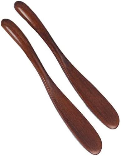 lasenersm 4 piezas de mantequilla de madera, espátula de crema de madera, esparcidores de queso, máscara cosmética, cuchara mezcladora, espátulas de