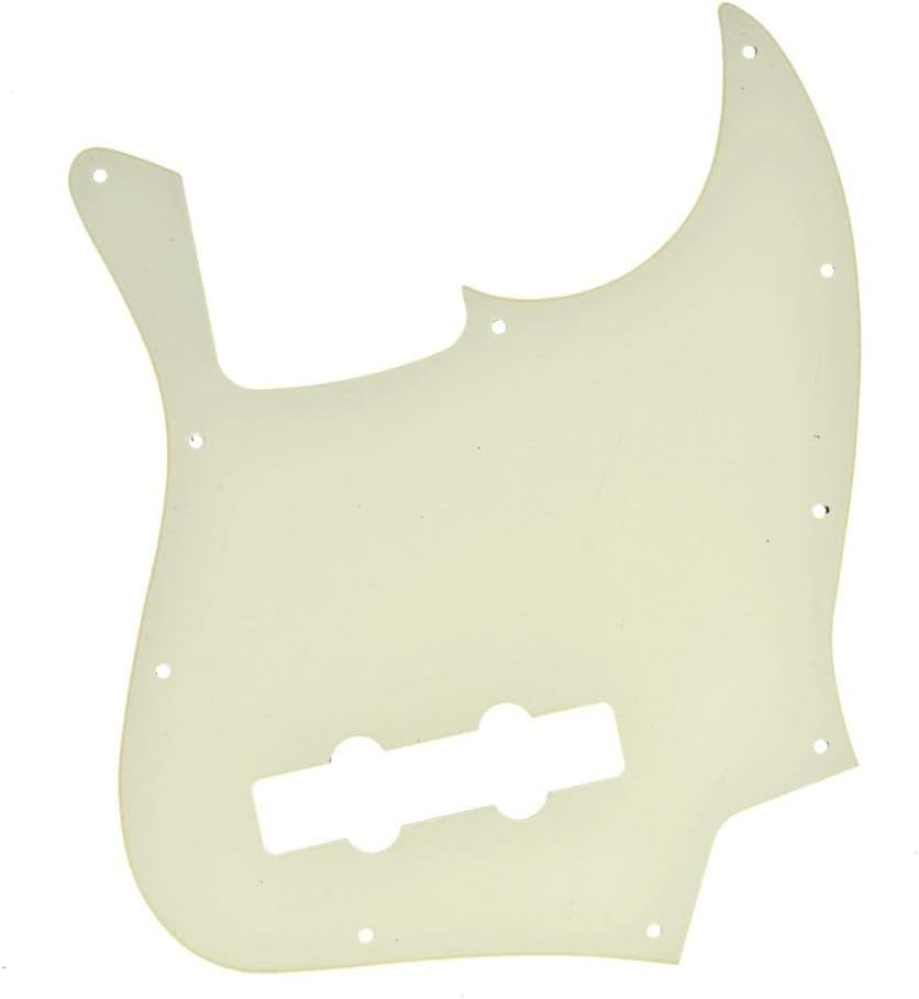 KAISH Lefty Jazz J Bass Golpeador de 4 cuerdas para zurdos, color crema, 3 capas