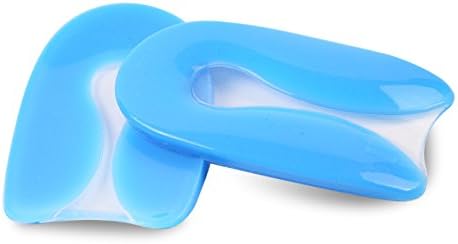 Almohadilla de talón en forma de U de gel de silicona para fascitis plantar, corrección de remisión, almohadilla de talón en forma de U S, M