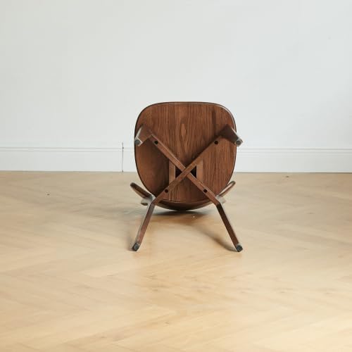 TINGSING Sillas de comedor de madera de roble macizo, sillas modernas de cocina y comedor de mediados de siglo con respaldo redondo ancho, sillas de