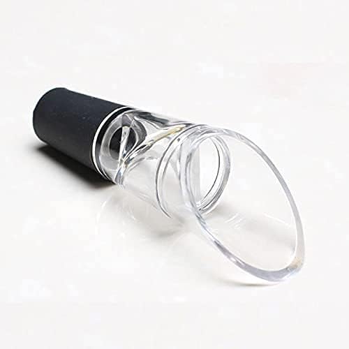 Aireadores de 360 grados para vino, difusor oxigenador 2 en 1 y dispensador de vertido, se adapta a botellas estándar, plástico acrílico, goma de