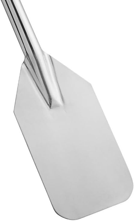 Paleta mezcladora de acero inoxidable de 54 “- Paleta de agitación larga para cocinar en lotes grandes, espátula para preparar mango para cocinar