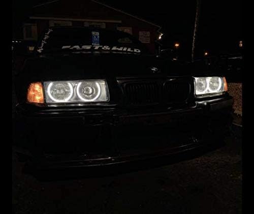 7000k blanco CCFL Angel Eyes Halo Anillos para BMW E36 E38 E39 E46 con proyector Pre-facelift libre de errores