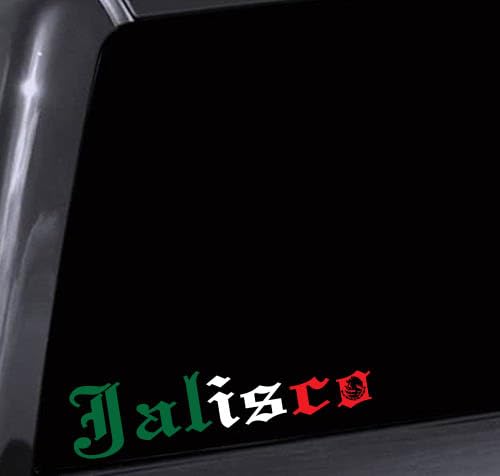 Jalisco 3 COLOR Mexico Flag Estados Emblema Decal for Car Truck SUV Window USA Stickers Mexico JAL (22″)