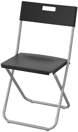 MAC Gunde – Silla plegable estable con marco de metal, silla plegable de fácil almacenamiento, silla de oficina plegable, silla de escritorio,
