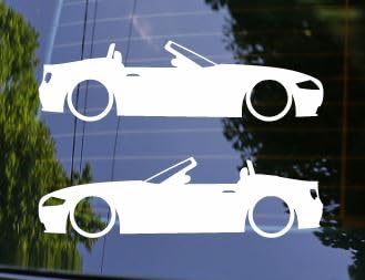 2x Lowered Sports Car Silhouette Decal Stickers for BMW Z4 Roadster E85 20032009