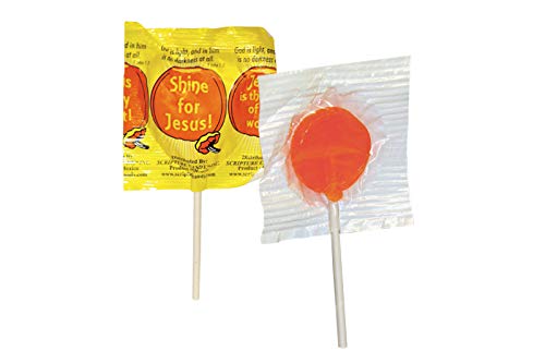 Scripture Candy – Paletas con sabor a naranja con temática de cosecha, 50 unidades