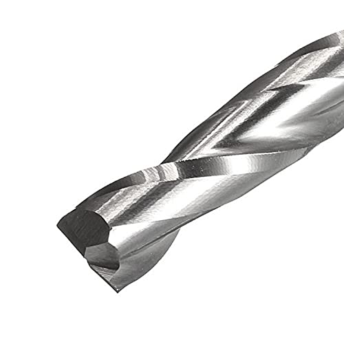 Yakamoz Broca de enrutador en espiral, 10 piezas de 18 de pulgada de carburo de carburo CNC, cortador de fresado de extremo plano, 2 flautas, brocas