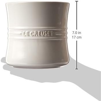 Le Creuset Stoneware – Vasija para utensilios, 2 12 cuartos de galón, Blanco