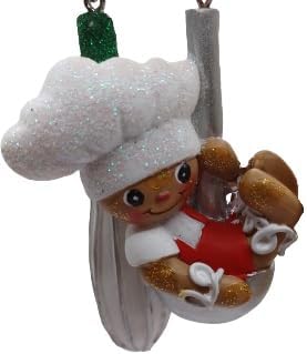 Adorno colgante de árbol de Navidad para niño de jengibre y Utencils