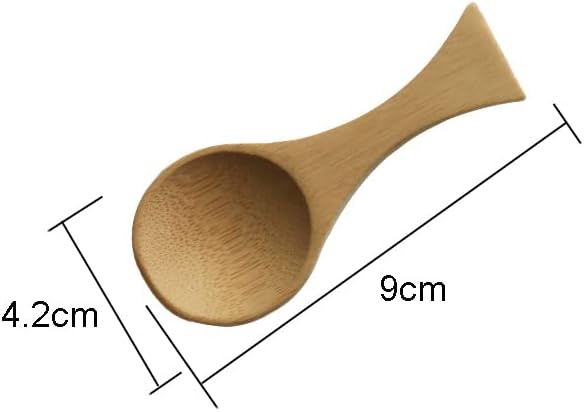 12 cucharas de té de bambú, cucharas de sal de baño, cuchara de condimento de madera para té suelto, dulces, especias, granos de café, 3.54 x 1.65