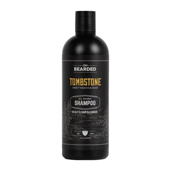 Live Bearded Champú totalmente natural para hombres, promueve el crecimiento del cabello, champú fortalecedor para adelgazar el cabello y la pérdida
