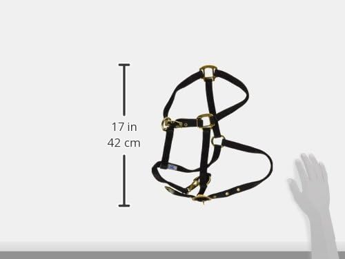 Hamilton Caballo árabe de nailon de 34 pulgadas con barbilla ajustable y broche de garganta, promedio, 800 a 1100 libras, negro