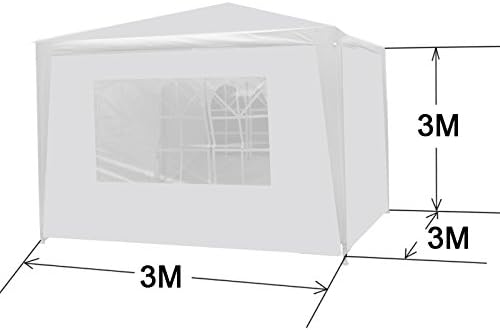 F2C Gazebo para exteriores de 10 x 10 pulgadas, toldo blanco con paredes laterales, para fiestas, bodas, catering, eventos, pabellón, playa,