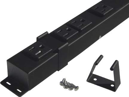 Regleta de alimentación cableada con cable de 24 pulgadas, 6 salidas de 20 A, USB