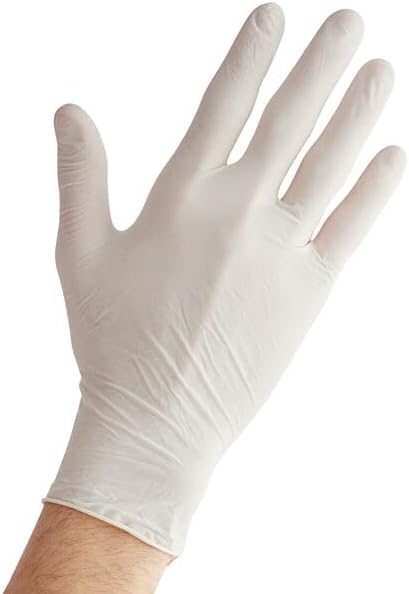 Noble – Guantes de látex desechables en polvo para servicio de alimentos, tamaño pequeño, paquete de 100 unidades